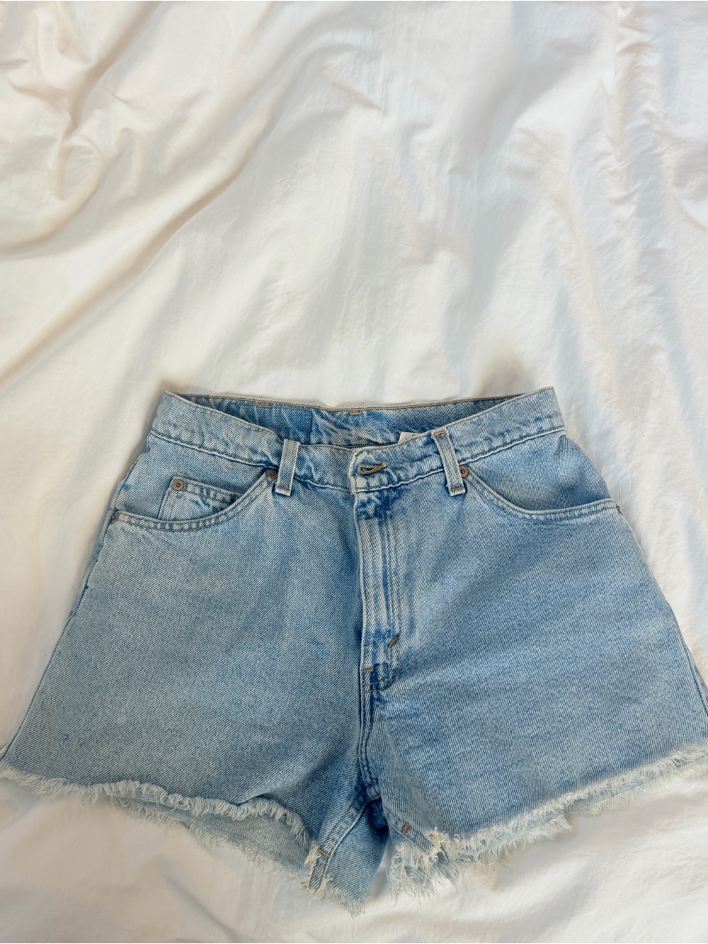 Levi’s 910 Vintage Light Wash High Rise Cutoff Denim Shorts Size 9 JR